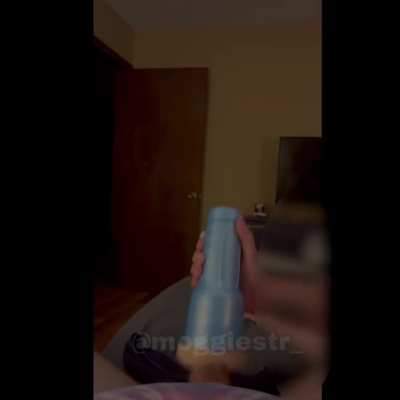 When a fleshlight handjob makes you shoot so much that it gets on your phone and messed up the videos zoom