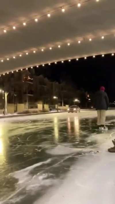 Drunk driver found her way onto a frozen canal in Indianapolis this weekend.
