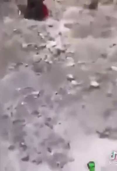 Riding a quad bike off a cliff