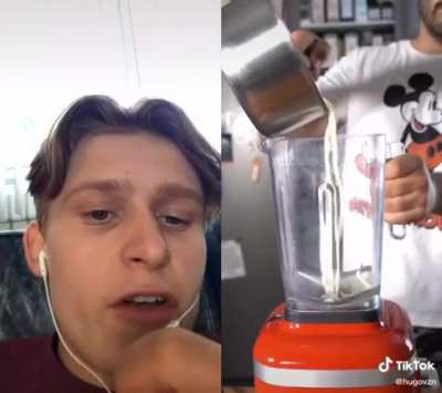 A Quebecer loosing his shit on a video of a guy doing a poutine in a… Weird way
