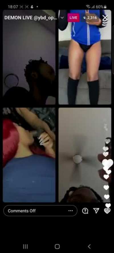 Sucking dick on live