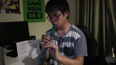 Playing Fubuki’s void song on recorder I guess (plz don’t die in new this was hell to transcribe)