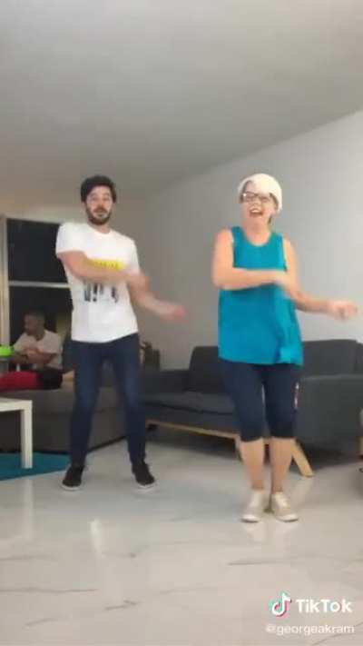 Dancing to the 21st of September with mom.