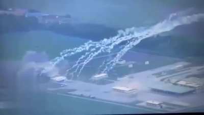 Ruzzians terrorists army showed a video of their aircraft bombing their own Greyvoron checkpoint
