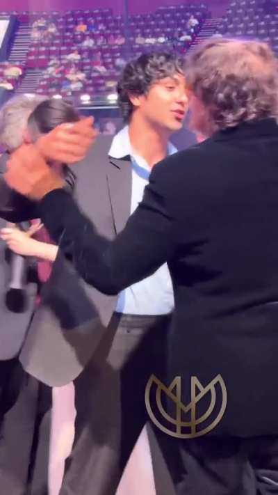 Aneet Padda and Ahaan Panday being congratulated by Chunky Panday and Ananya Panday at Zee Cine Awards