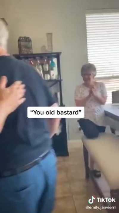 Best friend surprise for his 80th birthday