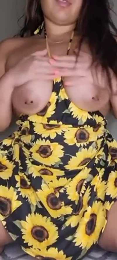 Perks of wearing a sundress, you get easy access.