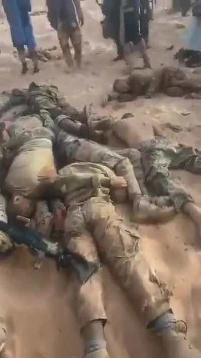 Wagnerites after a failed attack against a Mali insurgent group's base/city.   July 2024