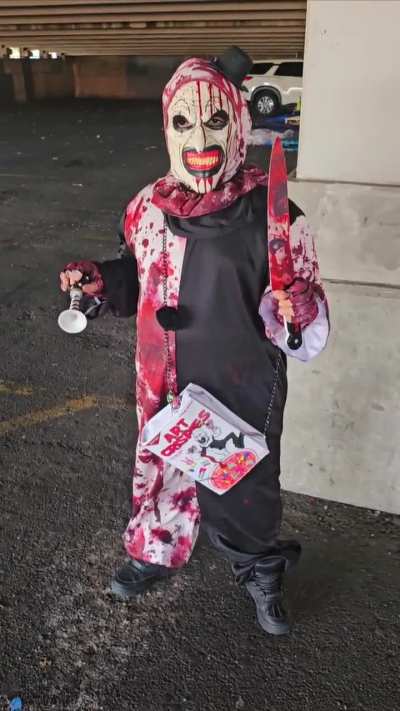 My son wanted to be art the clown for hallo<wbr>ween🎃<wbr>🖤