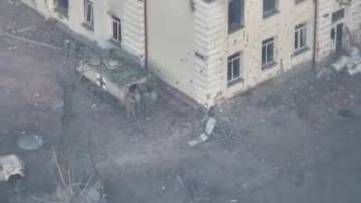 Incredible footage of Ukrainian medics evacuating wounded troops from the ruins of Soledar