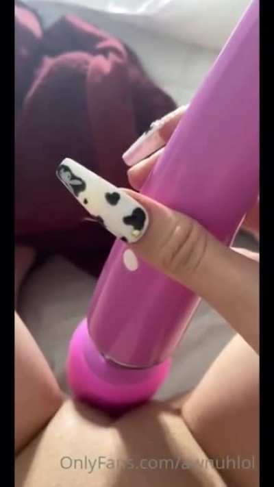 Teasing her clit