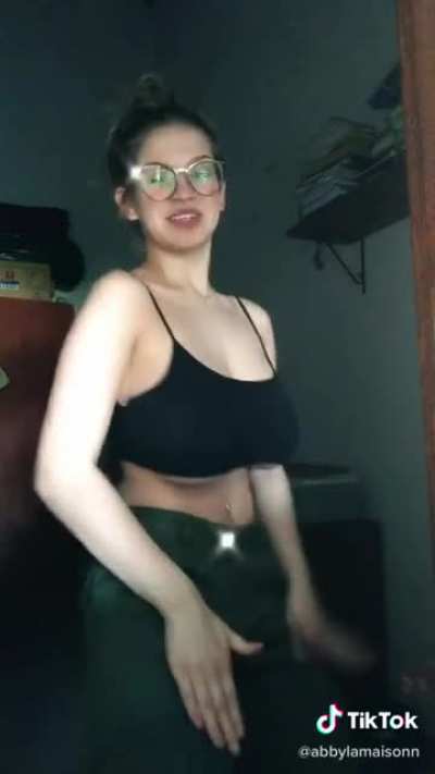 Huge tits and glasses