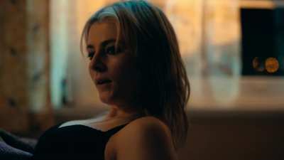 The second sex scene, there is no topless in the series sadly