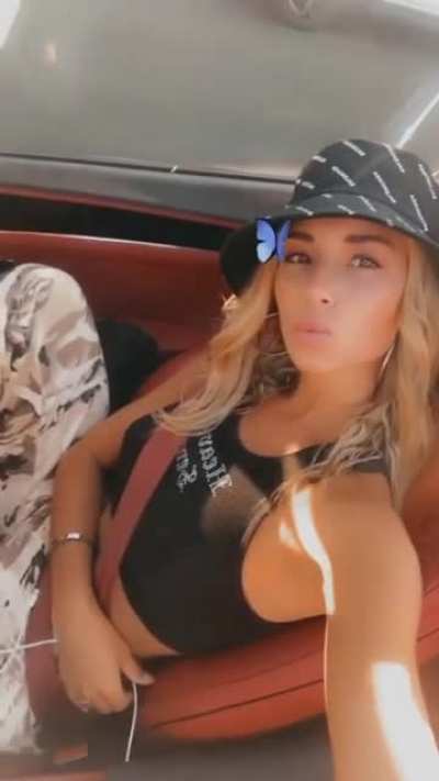 In the car