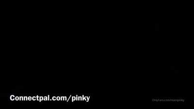 Pinky's husband helps her film her videos. She can't get a certain angle so he's the one holding the camera up for her at the 9 minute and 23 second mark.