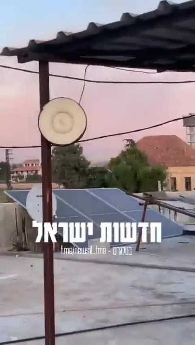 Loose missle from IAF bombing of missles warehouses in Southern Lebanon