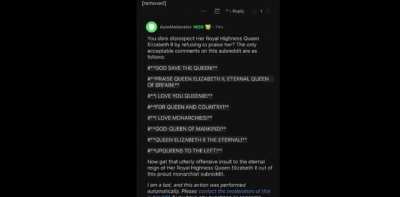 God save the q- oh