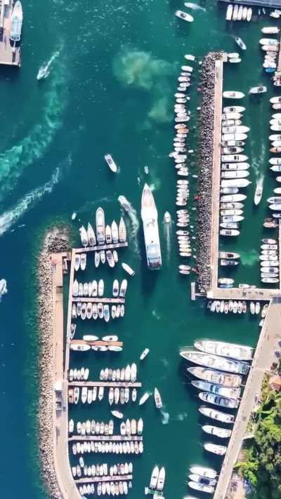 Watching boat traffic in and out of the marina