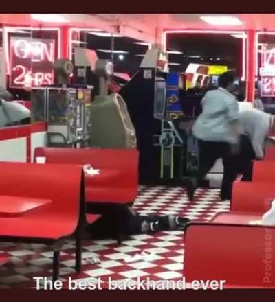 HMFT after I take an absolute wicked backhand!