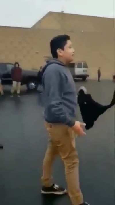 Old fight but these two kids fought over a hoodie they both found