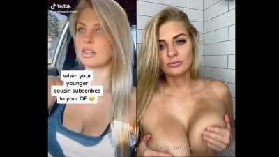 Playing with them titties.