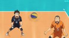 Chika with a serve