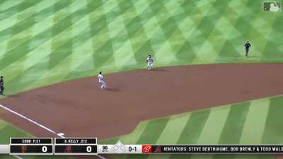 [Highlight] Brandon Crawford barehands a ball deflected into the air off of Jason Vosler and fires to first in time to get the out