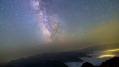 Milkyway Timelapse - Earth rotation - Pic du Midi, Pyrénées, France