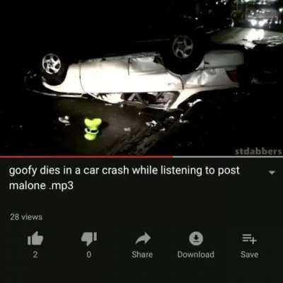 Never driving with Goofy again