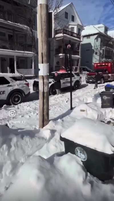 Failure to plow streets delays police and ambulances in responding to a shooting