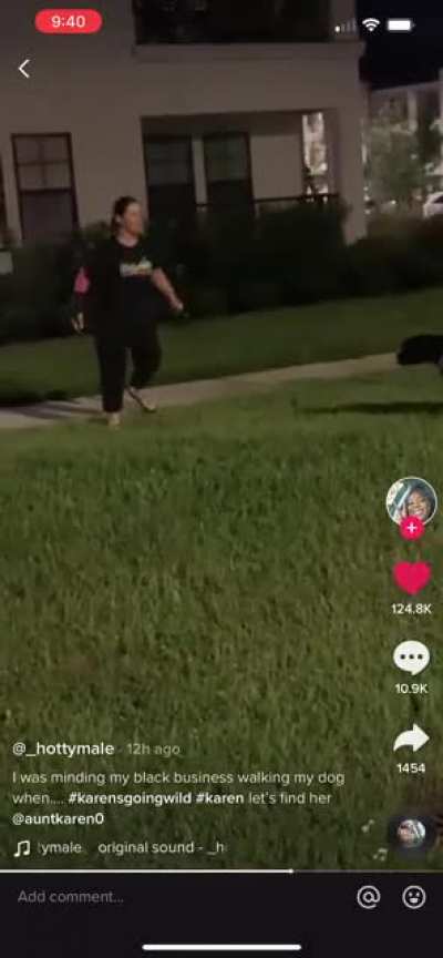 Karen won’t let black woman walk her dog in peace.