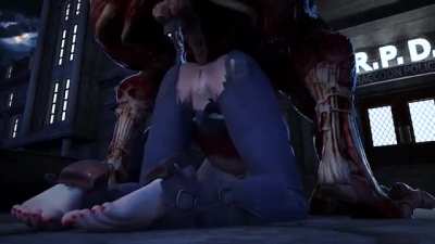Claire Redfield - Anal Fucked And Choked By A Licker (Cree<wbr>pyMot<wbr>ions) [Resident Evil]