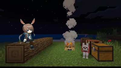 Chill with Amiya in Minecraft :)