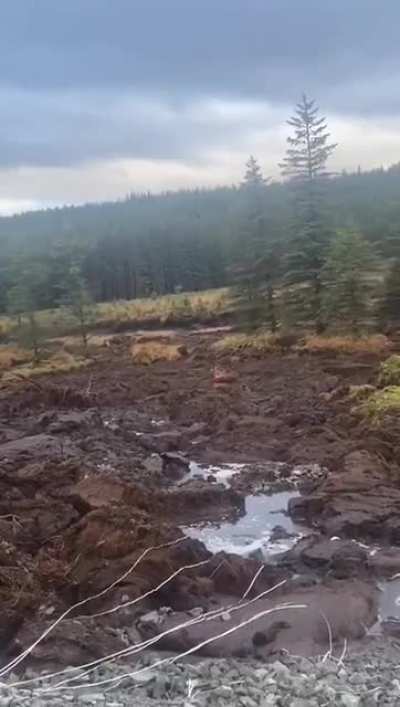 Peat slippage in Ireland
