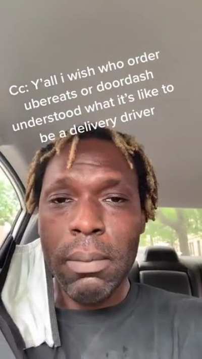 Homeless Uber Eats driver cries after getting small tip ($1) asks 
