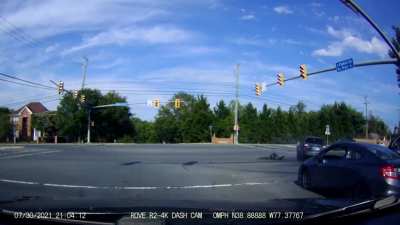 Red light runner + bad turn