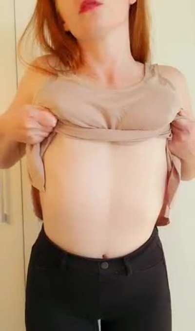 [OC] First titty drop for this pale redhead