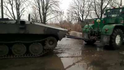 Again Ukrainian Farmers are stealing Russian Armored Vehicles
