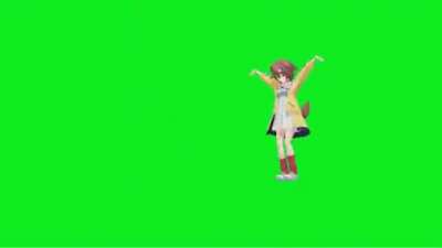 Korone doing the Godzilla Dance