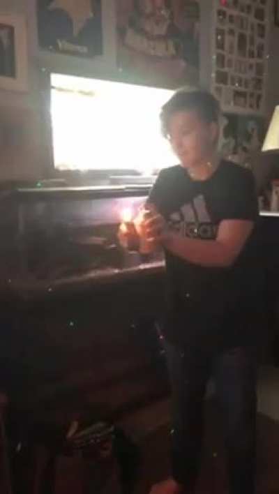 My partner when fire
