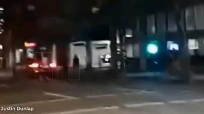 Portland shooting video with cleaned up video and audio and an alternate audio source