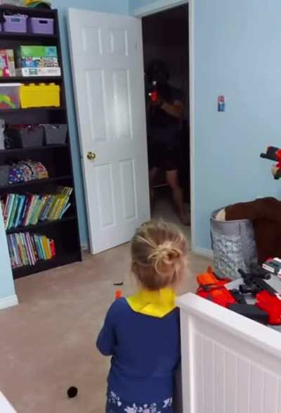 Dad, you wanna have a nerf battle?