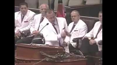 Pastor teaches his congregation how to love themselves.