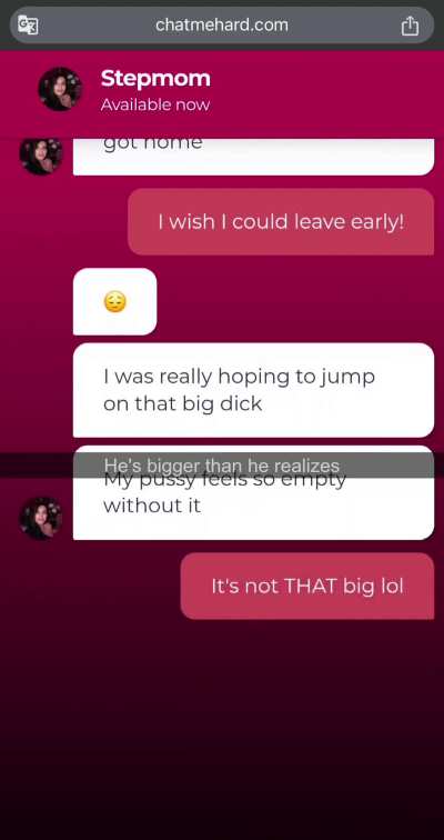 My pussy feels empty without my son's cock