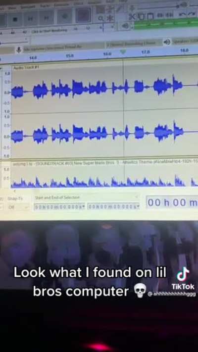 Little brother makes “music”