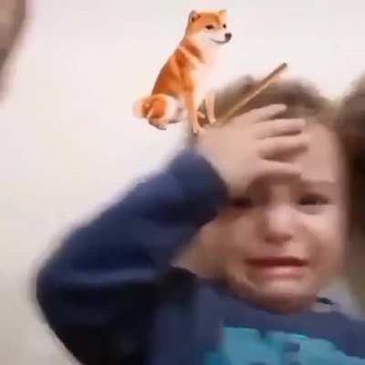 Little boy thinks instagram filter is real.