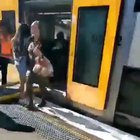 Derailment at train station