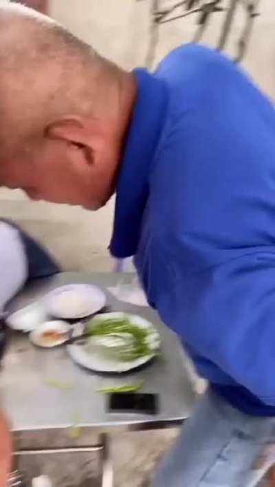 Taking a picture of your meal to post on facebook and lose your meal