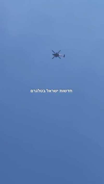 Apache fires a Hellfire missile at terrorists in Jenin this morning after troops on ground were ambushed with IDE and heavy machine gun & small arms fire