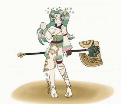 I made a little animation/gif of Askrian Heidr💚💚💚